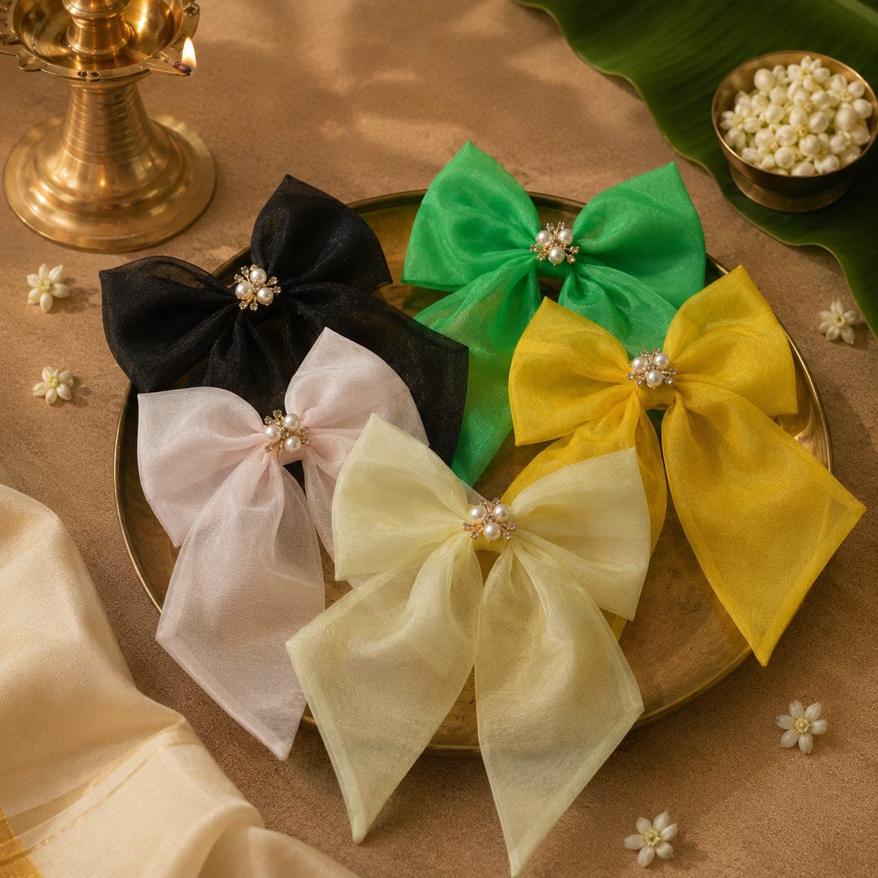 Dewy Organza Hair Bows